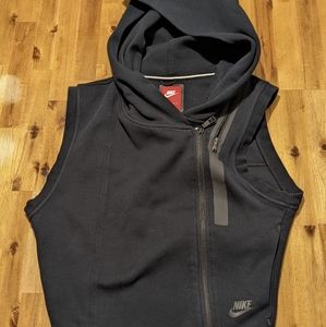 Nike Men's Sleeveless Training Hoodie Full Zip & Interior Button Closure Sz. XS